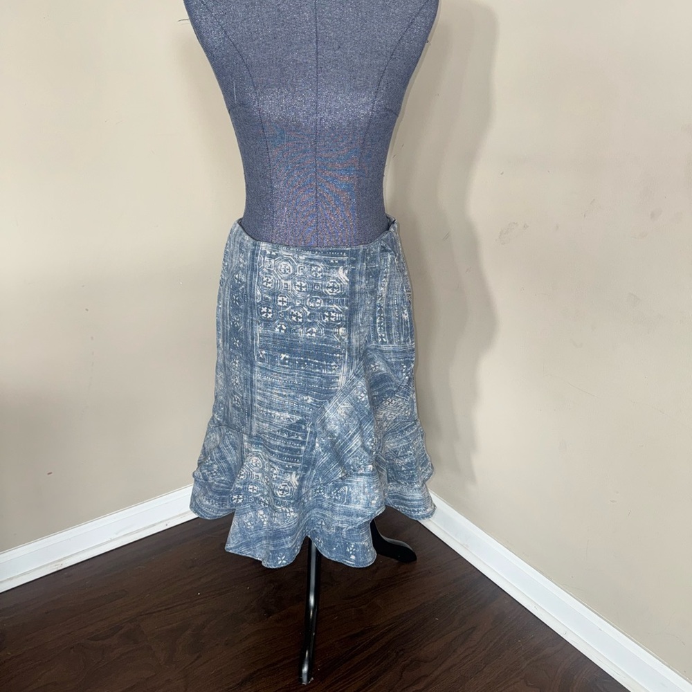 Lauren Ralph Lauren Jeans Co Vtg Linen Blend Ruffle Skirt Women’s 2